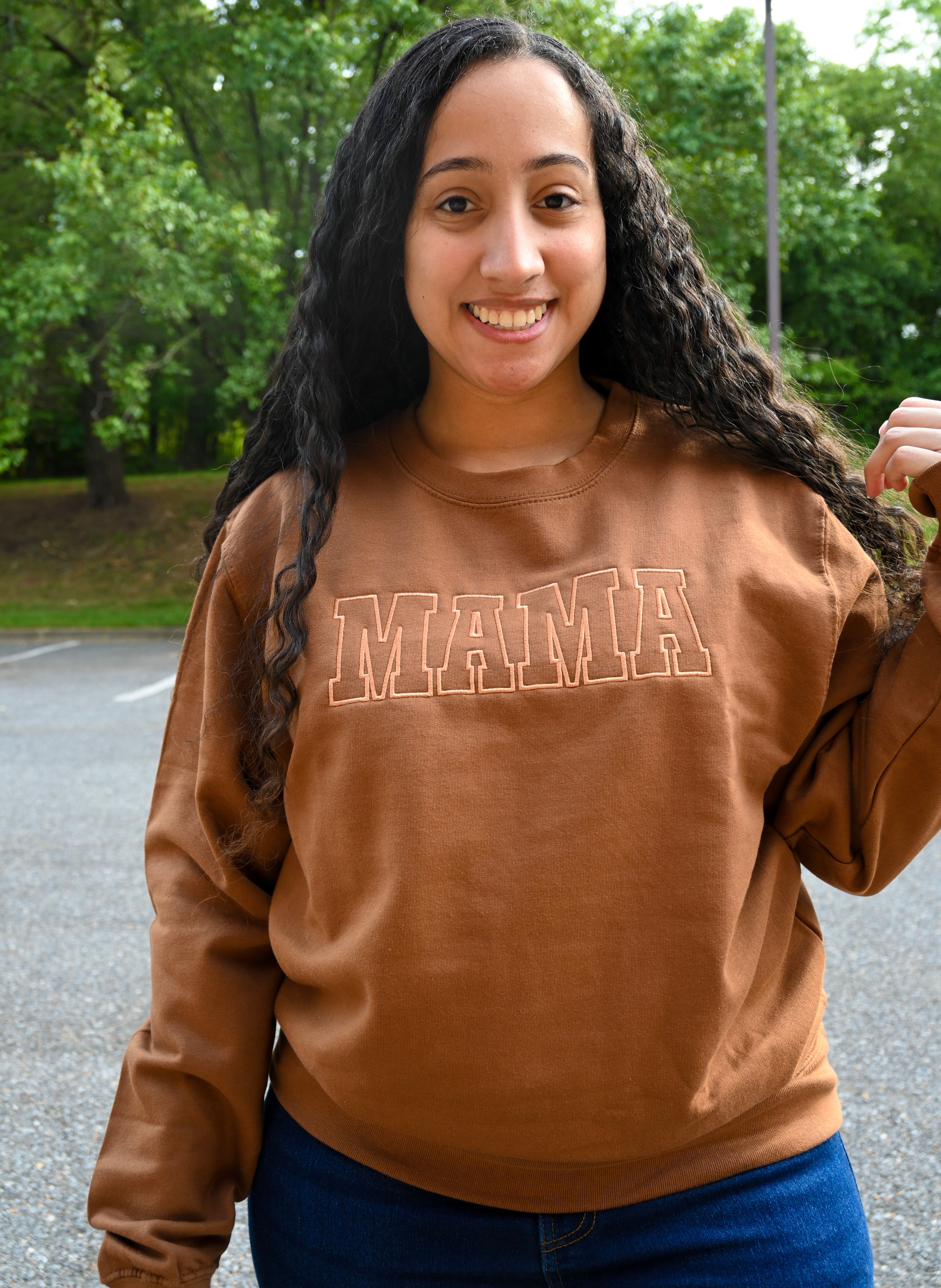 Brown Crew Neck Sweatshirt 