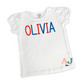 Girls Personalized Embroidered Bead Patriotic Shirt