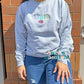 ADHD Brain Embroidered Crewneck Sweatshirt