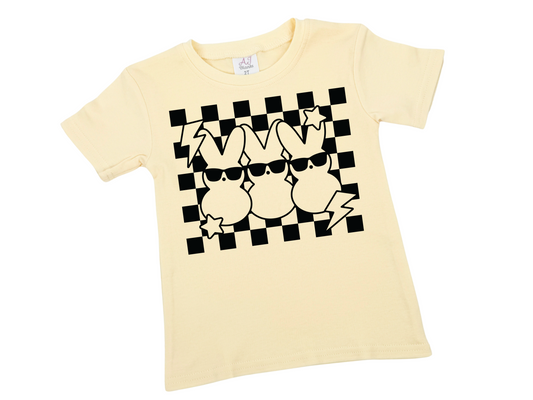 KIDS Checkered Cool Bunny SCREEN PRINT TRANSFER