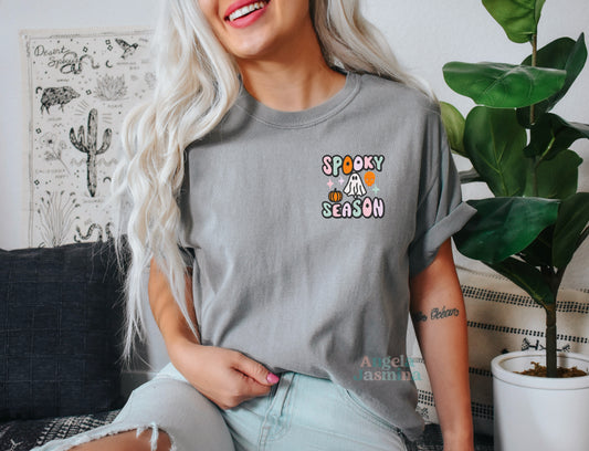 Spooky Season Embroidered Comfort Colors Tee
