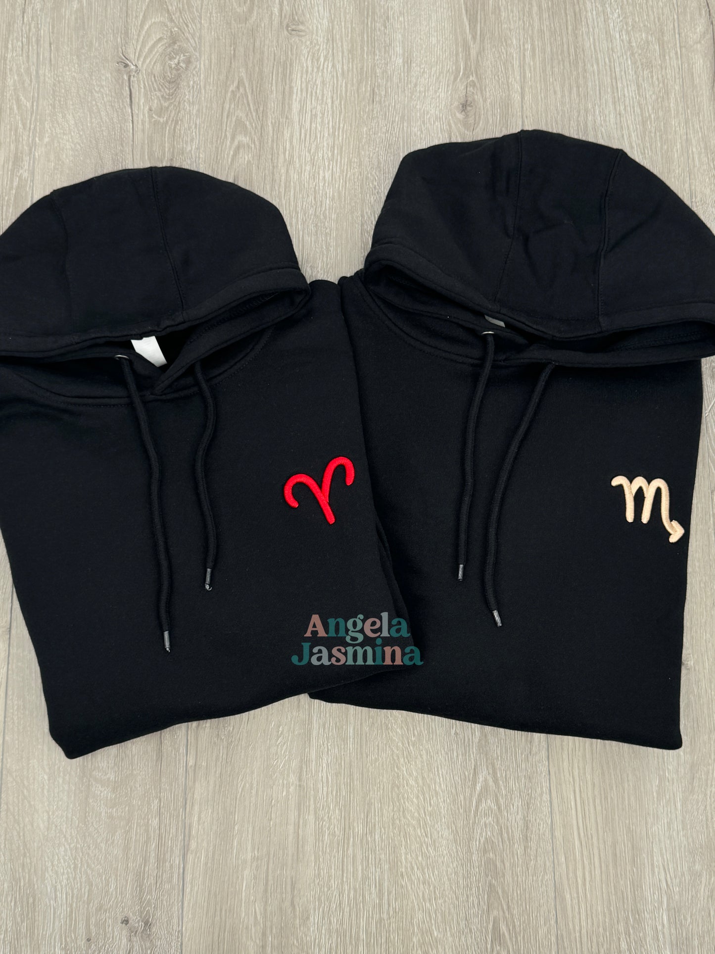 Zodiac Puff Embroidered Hoodie