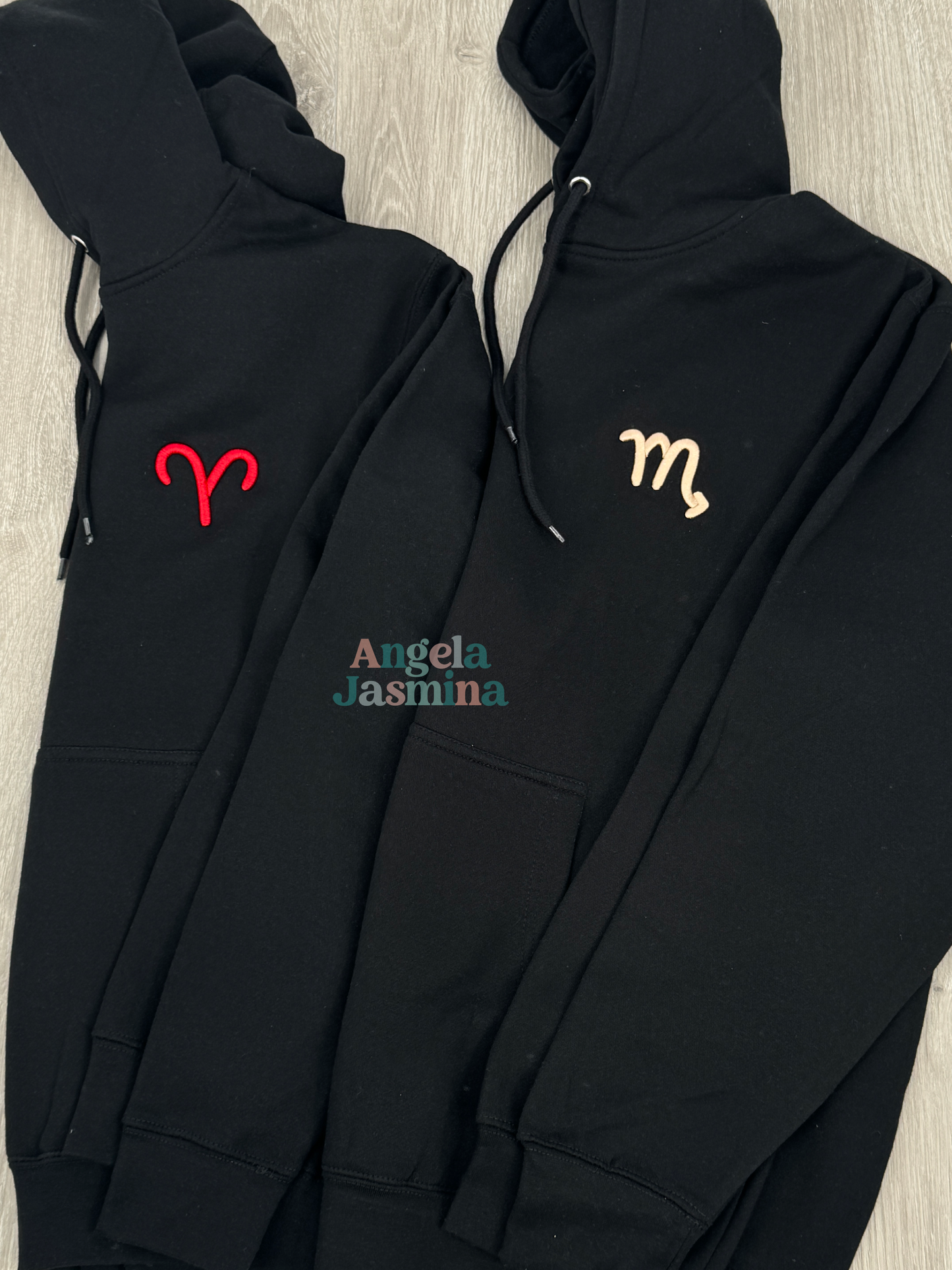 Zodiac Puff Embroidered Hoodie