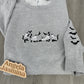 Ghost Cats Embroidered Sweatshirt with bats sleeve