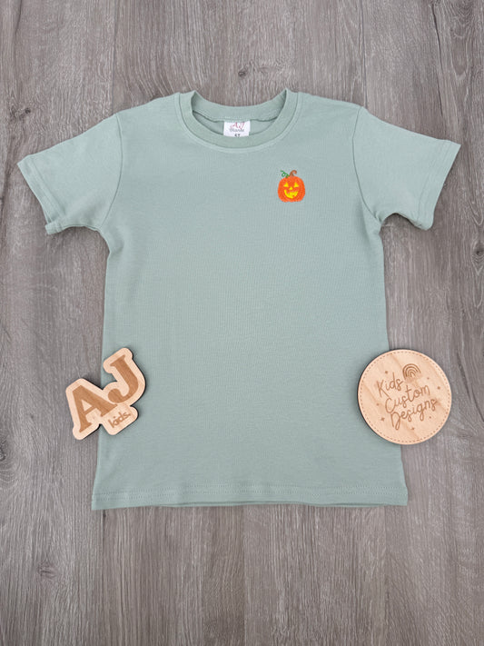 Unisex Embroidered Pumpkin Shirt