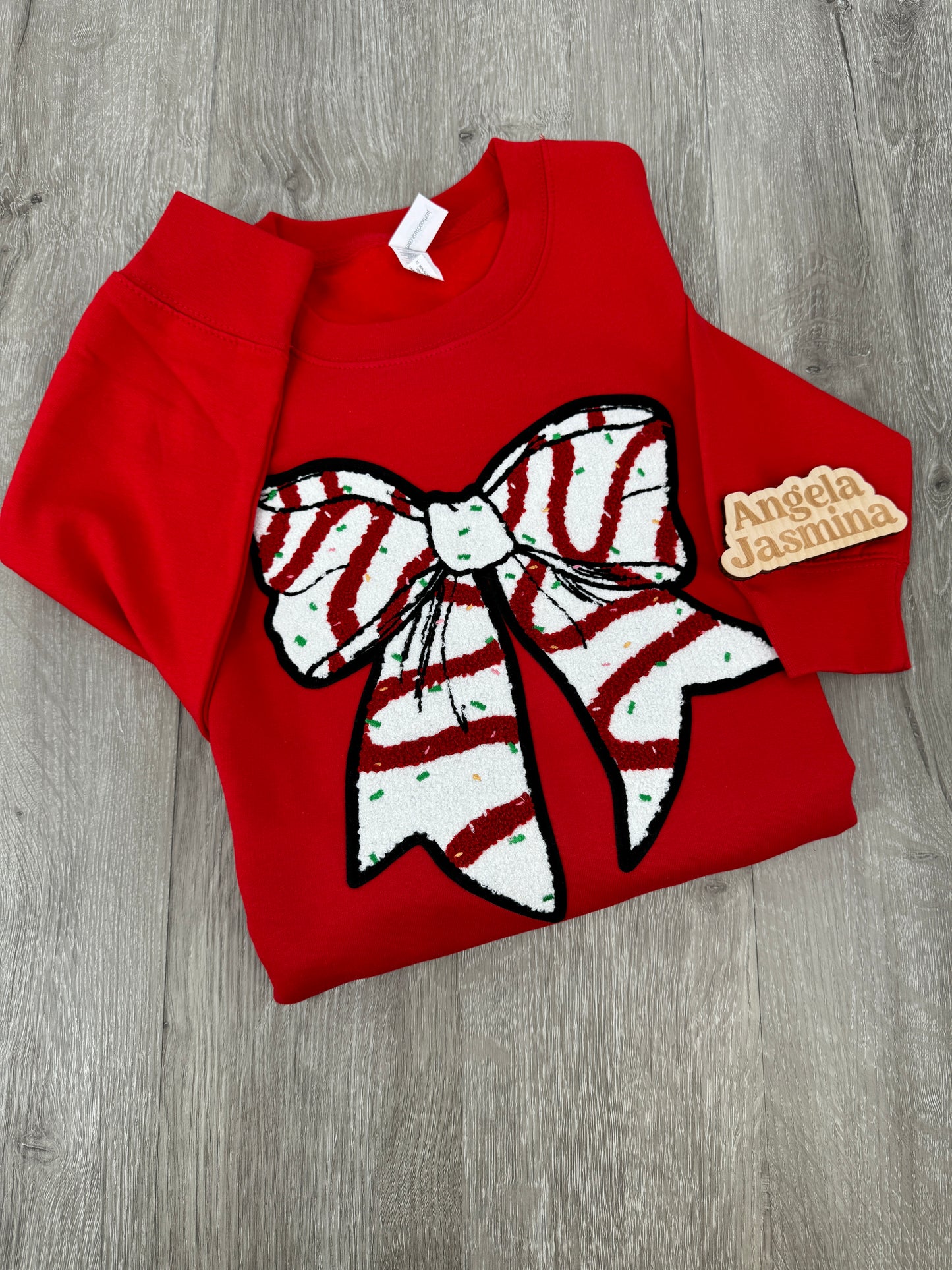 Cake Bow Chenille Sweatshirt