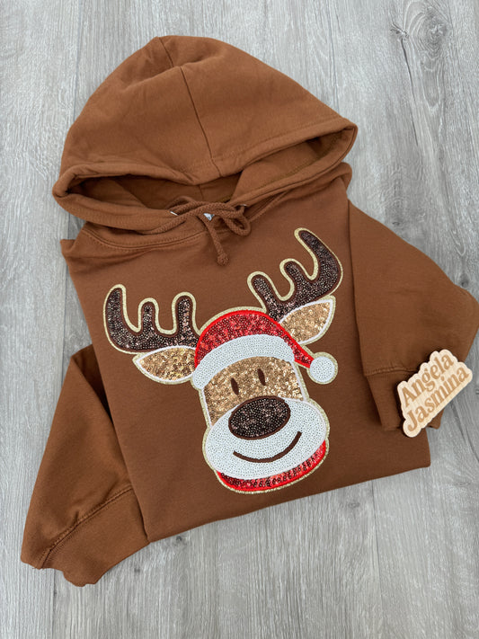 Sequins Reindeer Hoodie