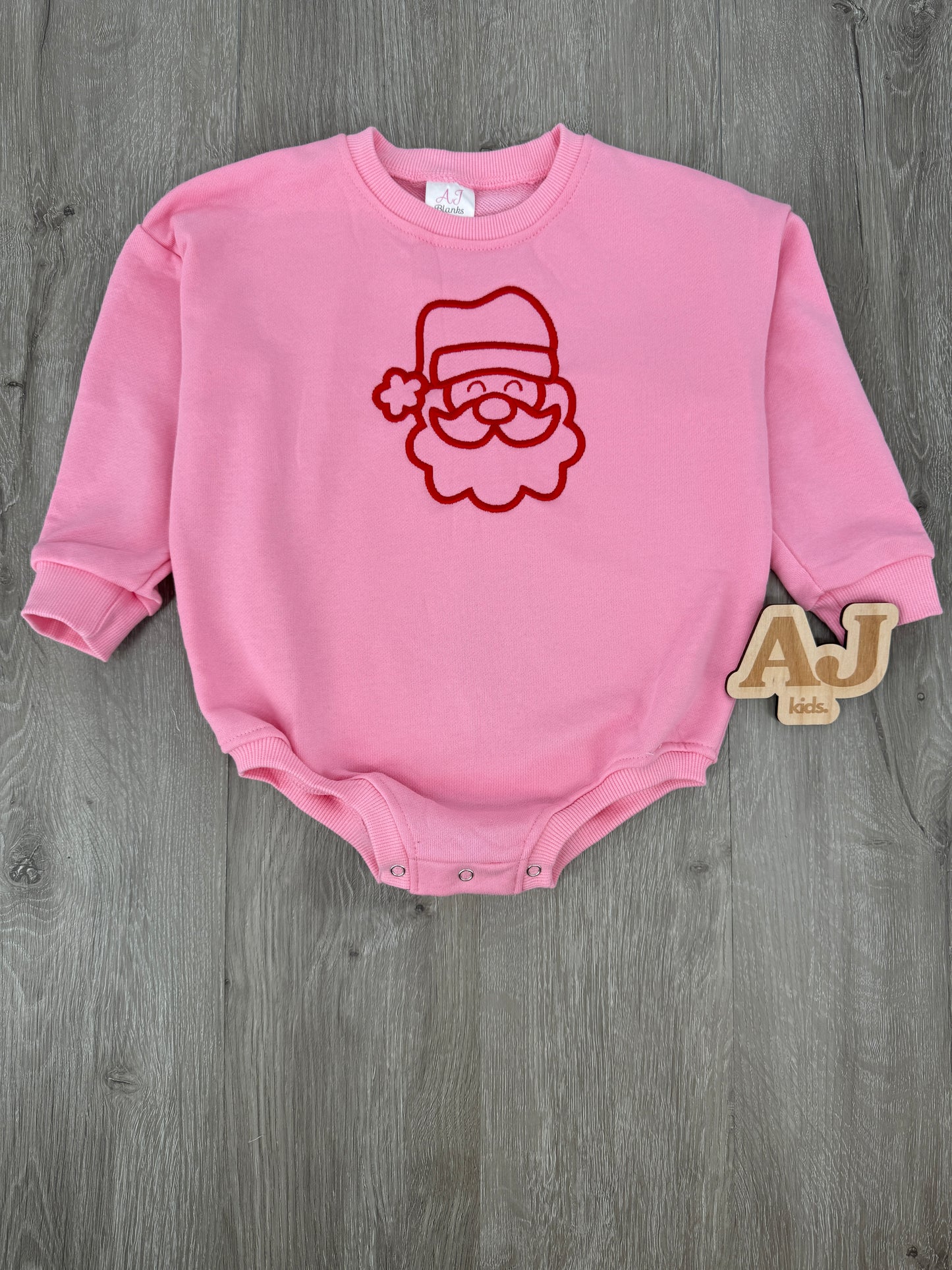 Santa Sweatshirt Bubble Romper