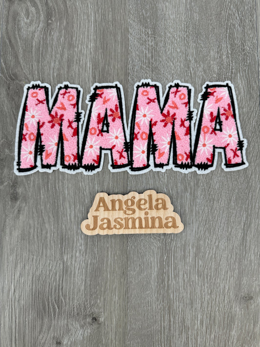 Floral Mama Chenille Patch