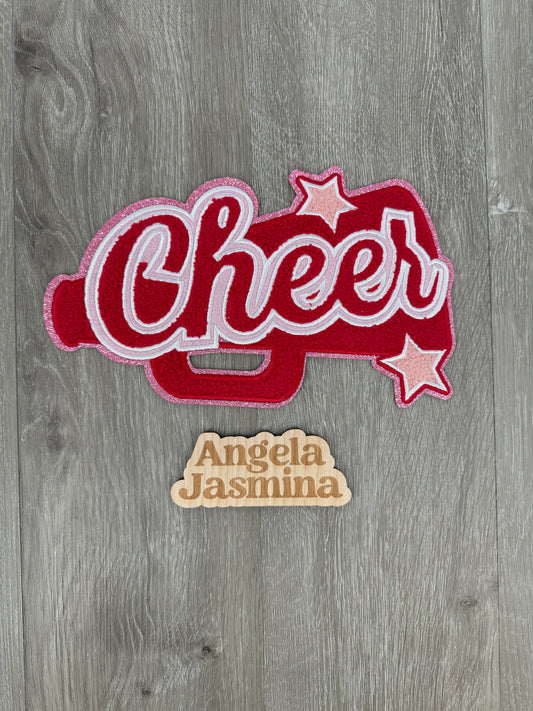 Pink/Dark Pink Cheer Chenille Patch