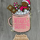 Merry and Bright Hot Cocoa Chenille Patch