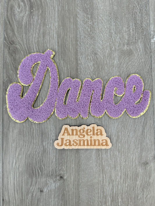 Lavender Gold Dance Chenille Patch