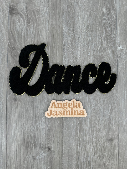 Black Gold Dance Chenille Patch