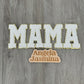 White Gold Mama Chenille Patch