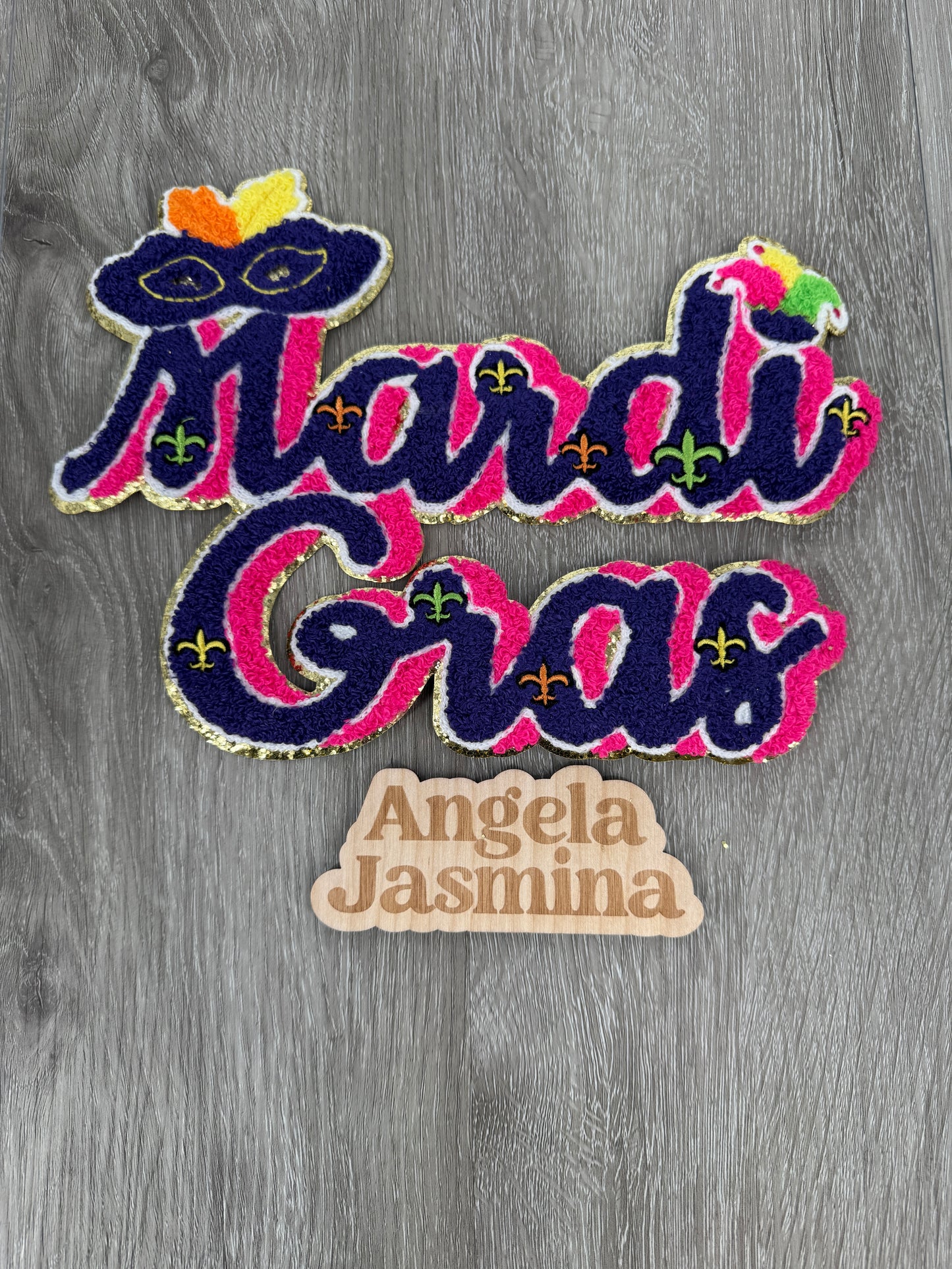 Mardi Gras Chenille Patch