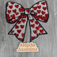 Valentines Bow Hearts Sequins Patch