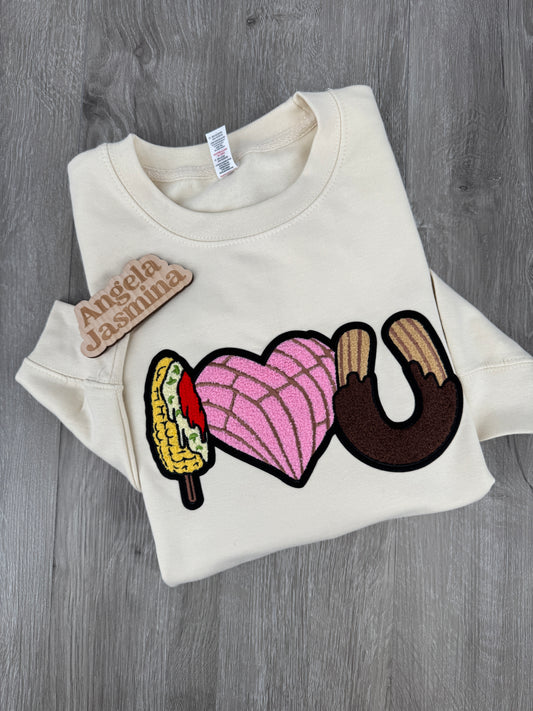 I Heart You (Elote Concha Churro) Sweatshirt