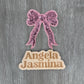 Pink Mini Bow Sequins Patch 4 inch