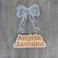 Silver Mini Bow Sequins Patch 4 inch