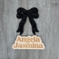 Black Mini Bow Sequins Patch 4 inch