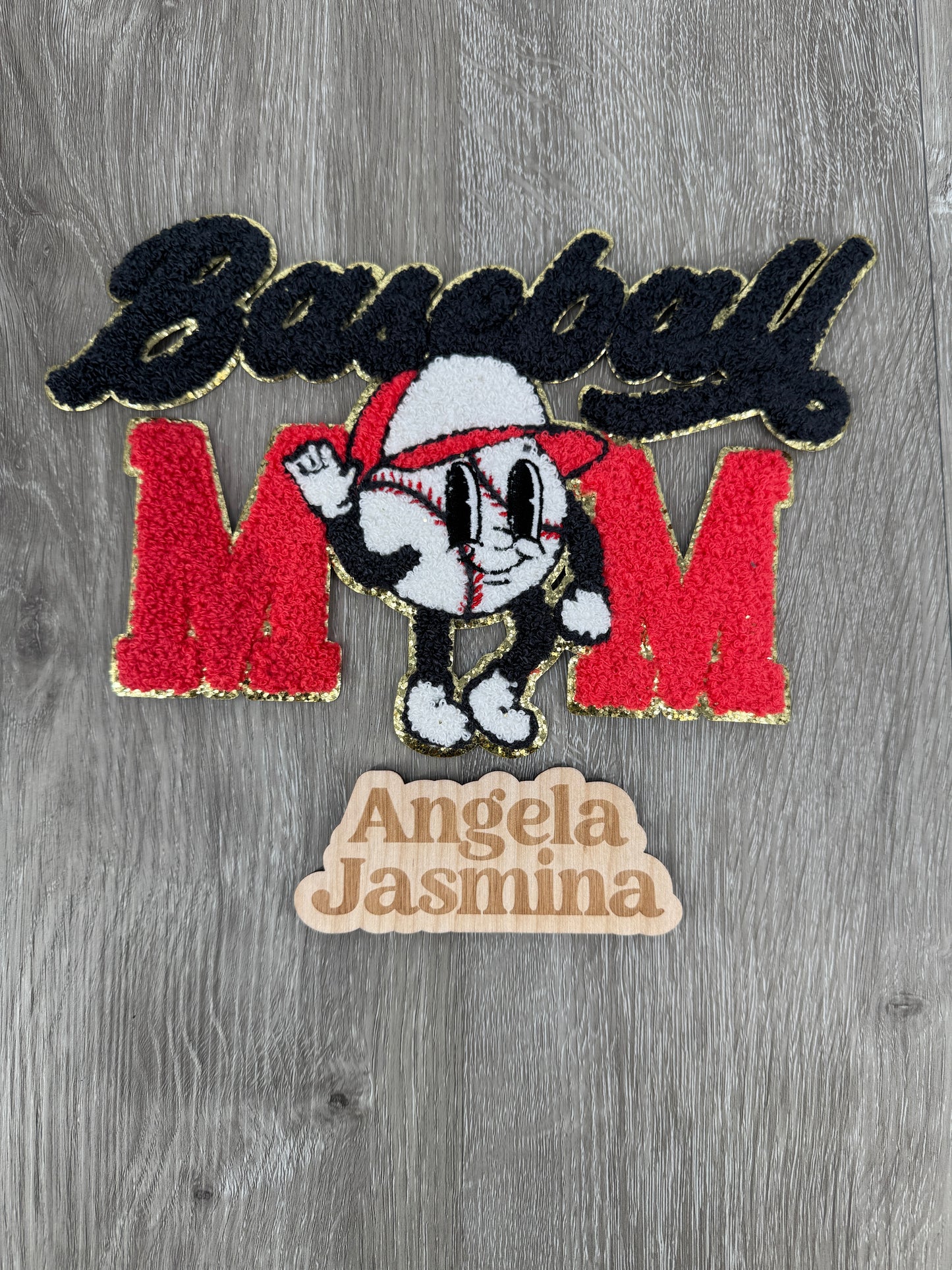 Baseball Mom Chenille Patch