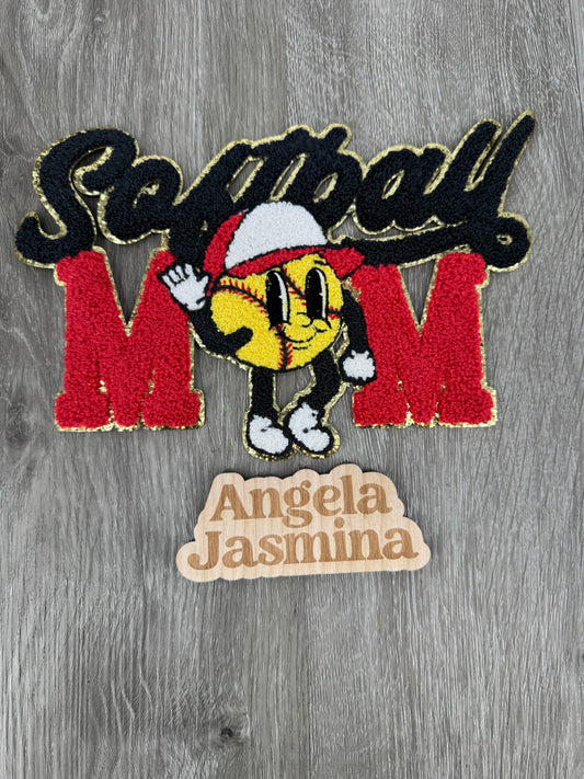 Softball Mom Chenille Patch