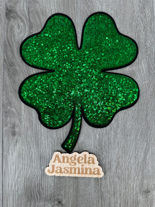 Shamrock Sequins Patch