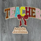 Teacher Bow Sequins Patch