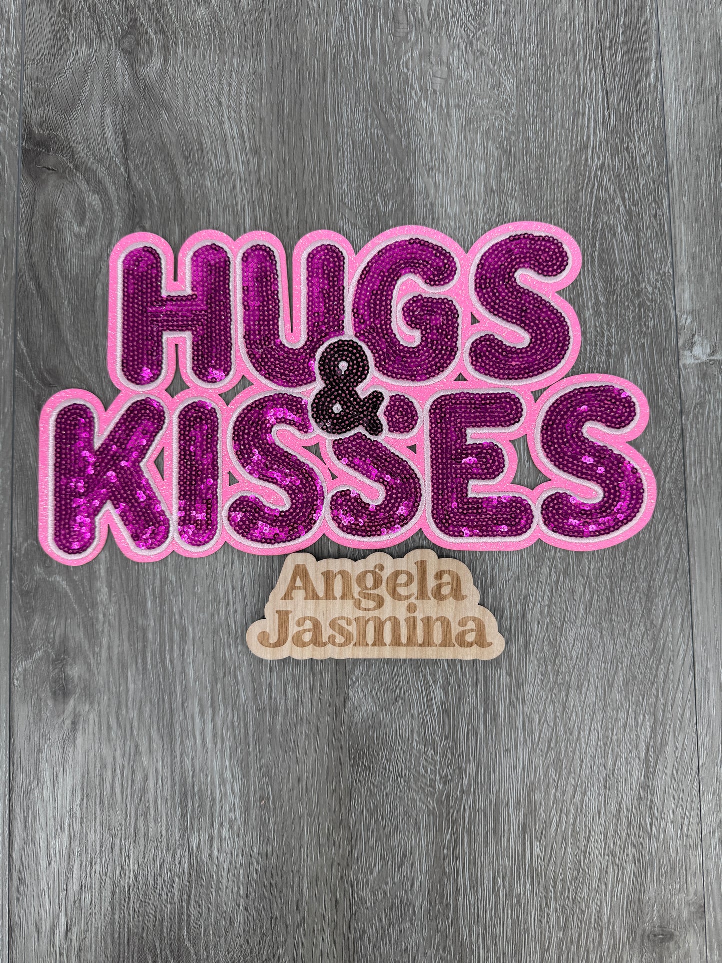 Hugs and Kisses Sequins Patch