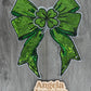 St Patricks Day Shamrock Bow Sequins Patch