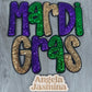 Mardi Gras Sequins Patch