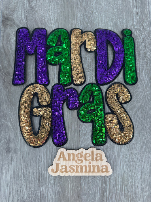 Mardi Gras Sequins Patch