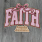 Faith Bow Sequins and Chenille Patch