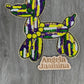 Mardi Gras Ballon Dog Sequins Patch