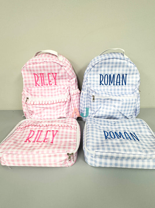 Personalized Backpack and Lunch Bags
