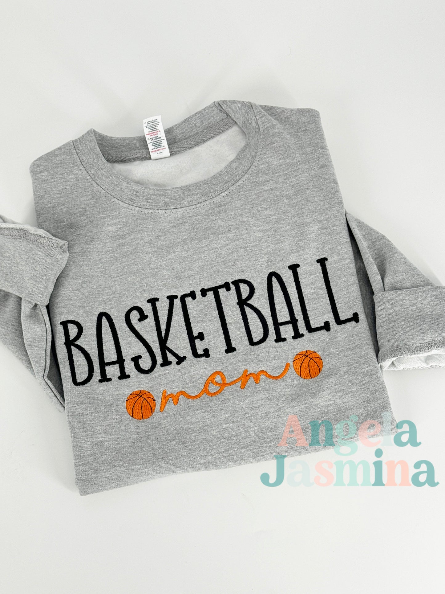 Basketball Mom Embroidered Sweatshirt
