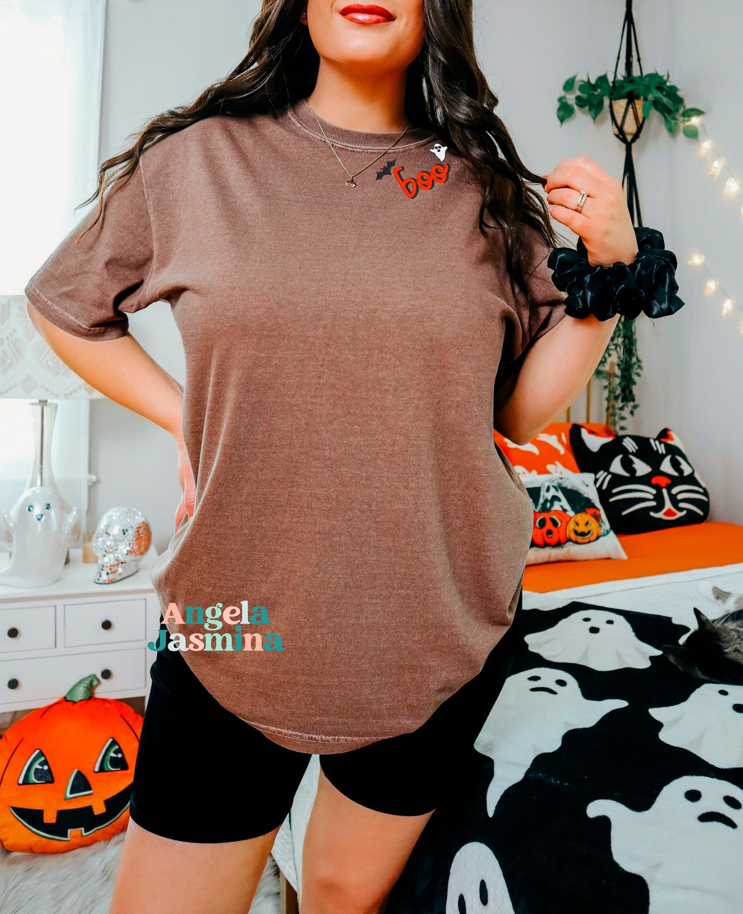 Boo Collar Embroidered Comfort Colors Shirt