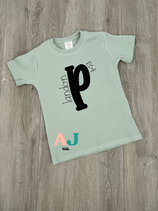 Dusty Green Personalized Back To School Shirt