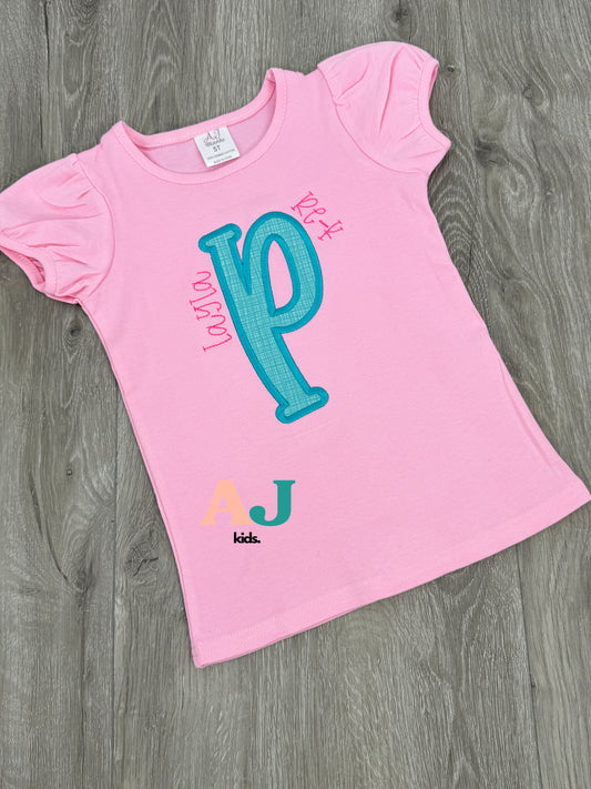 Pink Personalized Back To School Shirt