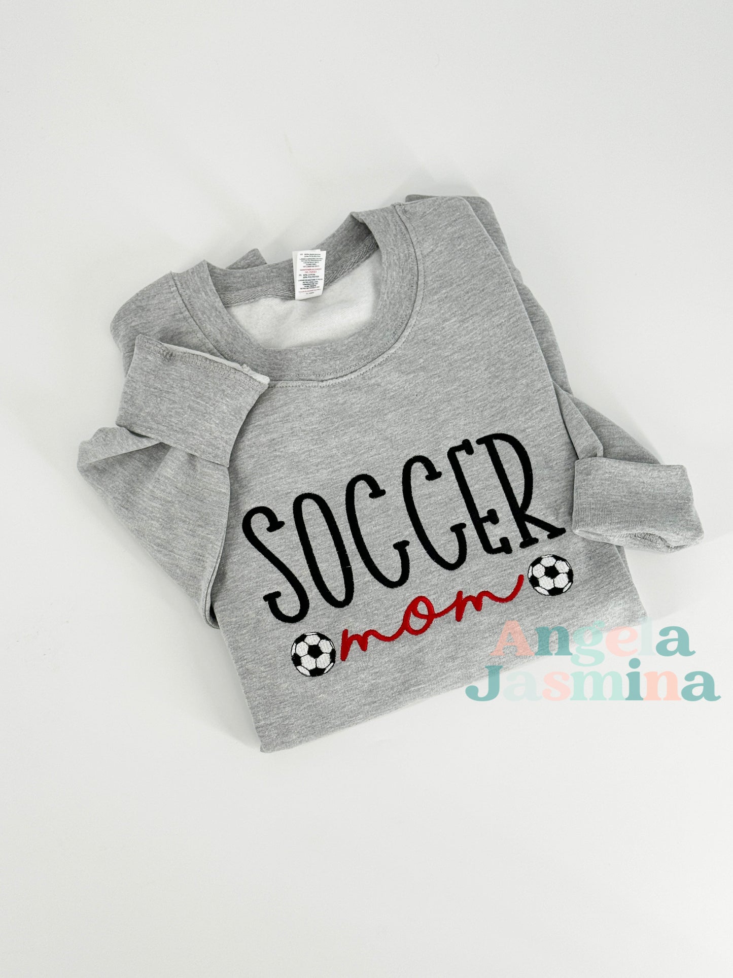 Soccer Mom Embroidered Sweatshirt