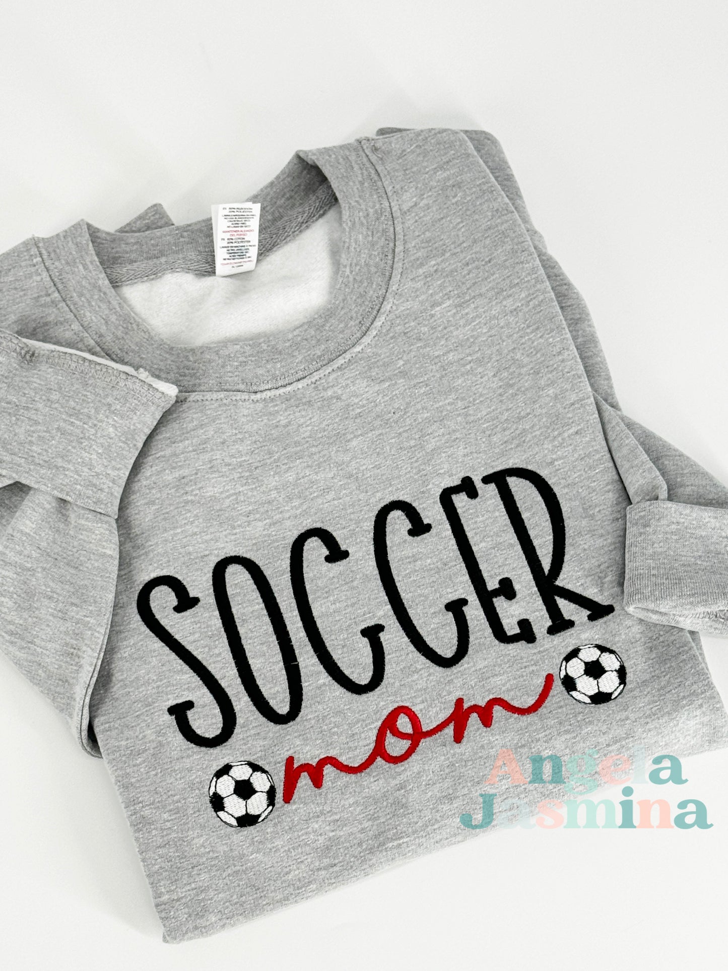 Soccer Mom Embroidered Sweatshirt