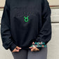 Zodiac 3D Embroidered Crewneck Sweatshirt